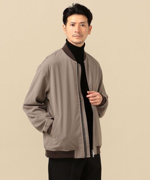 SHIPS(シップス)の「SHIPS: ハイカウント 2WAY ストレッチ リブ ブルゾン(ブルゾン・メンズ・カーキ/ブラック/グリーン・X-LARGE/MEDIUM/SMALL/LARGE)」の14枚目の写真