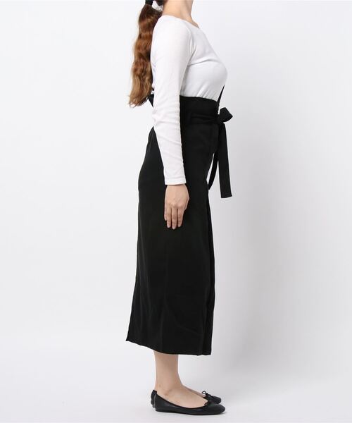 STYLEBLOCK(スタイルブロック)の「起毛ワンショル取り外しラップスカート(スカート・レディース・ブラック/パープル/ライトベージュ/オレンジ・M)」の7枚目の写真