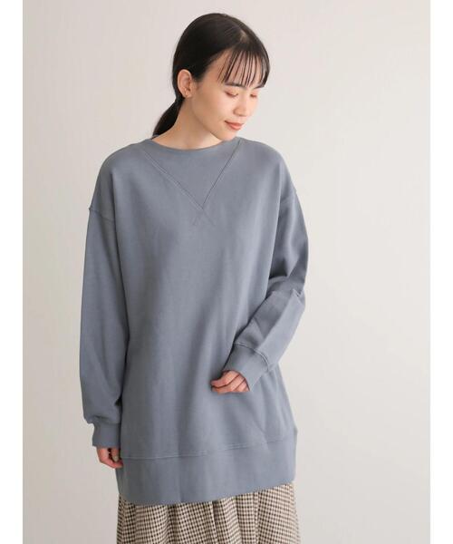 AMERICAN HOLIC（アメリカンホリック）の「変形ガゼット裏毛チュニック ＊（Tシャツ/カットソー・レディース・ネイビー/キャメル/ブルー/アイボリー/オリーブ・FREE）」の19枚目の写真