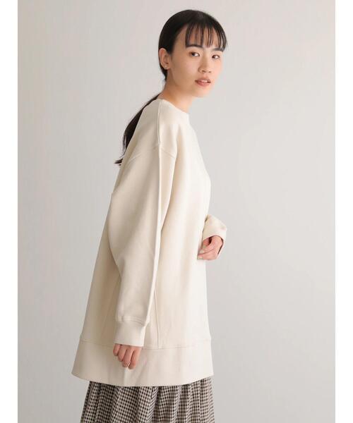 AMERICAN HOLIC（アメリカンホリック）の「変形ガゼット裏毛チュニック ＊（Tシャツ/カットソー・レディース・ネイビー/キャメル/ブルー/アイボリー/オリーブ・FREE）」の22枚目の写真