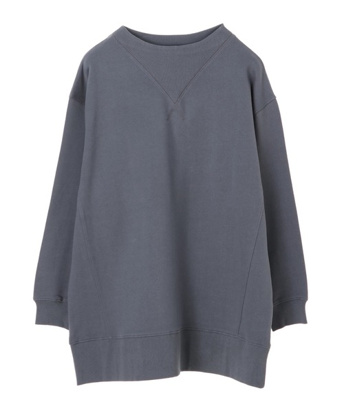 AMERICAN HOLIC（アメリカンホリック）の「変形ガゼット裏毛チュニック ＊（Tシャツ/カットソー・レディース・ネイビー/キャメル/ブルー/アイボリー/オリーブ・FREE）」の9枚目の写真