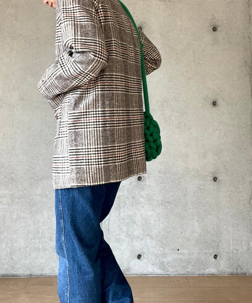 Girly Doll(ガーリードール)の「BIGシルエットチェックチェスターコート(チェスターコート・レディース・キャメル/ベージュ/グレー/ブルー・S/M/XL/L)」の21枚目の写真