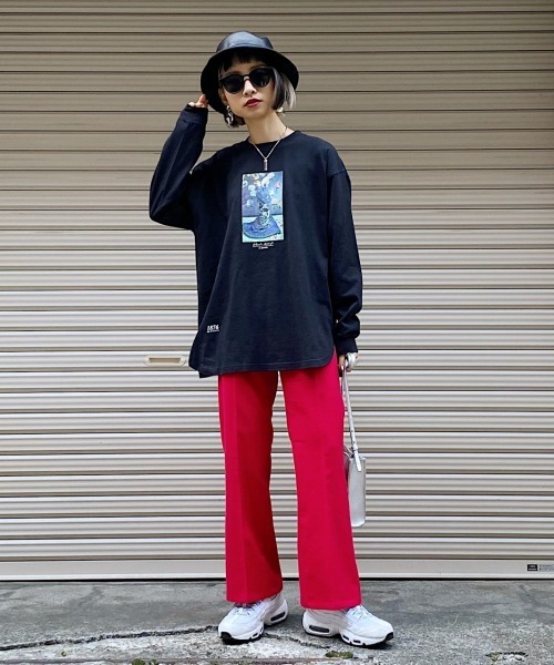 PAGEBOY（ページボーイ）の「モネアートロンT(プリントロンT)（Tシャツ/カットソー・レディース・ブラック/オフホワイト・FREE）」の8枚目の写真