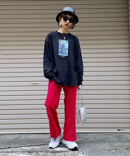 PAGEBOY（ページボーイ）の「モネアートロンT(プリントロンT)（Tシャツ/カットソー・レディース・ブラック/オフホワイト・FREE）」の9枚目の写真