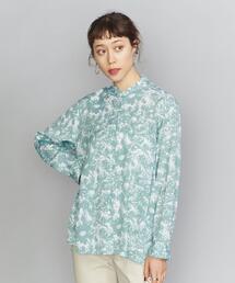 BEAUTY&YOUTH UNITED ARROWS（ビューティーアンドユースユナイテッドアローズ）の「BY フラワープリントバンドカラーシャツ :（シャツ/ブラウス）」