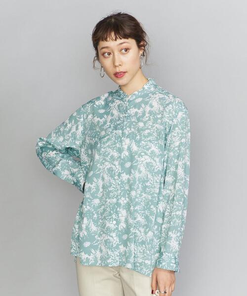 【1度着用のみ美品】 ユナイテッドアローズ バンドカラーシャツ ウォッシャブル FREELITCH ボックス バンドカラー シャツ ―防シワ・ストレッチ