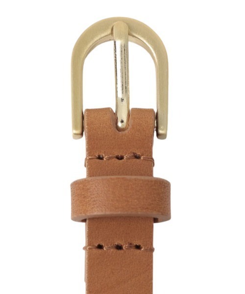 EIMY ISTOIRE（エイミーイストワール）の「Leather Narrow Belt（ベルト・レディース・ブラック/ベージュ/アイボリー・FREE）」の4枚目の写真