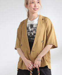 Ray BEAMS | Ray BEAMS / ベルテッド ハーフスリーブ ジャケット(テーラードジャケット)