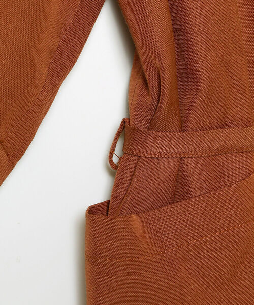 Ray BEAMS（レイビームス）の「Ray BEAMS / ベルテッド ハーフスリーブ ジャケット（テーラードジャケット・レディース・ダークブラウン/イエロー系その他5・ONE SIZE）」の11枚目の写真