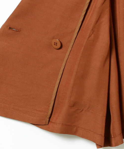 Ray BEAMS（レイビームス）の「Ray BEAMS / ベルテッド ハーフスリーブ ジャケット（テーラードジャケット・レディース・ダークブラウン/イエロー系その他5・ONE SIZE）」の12枚目の写真