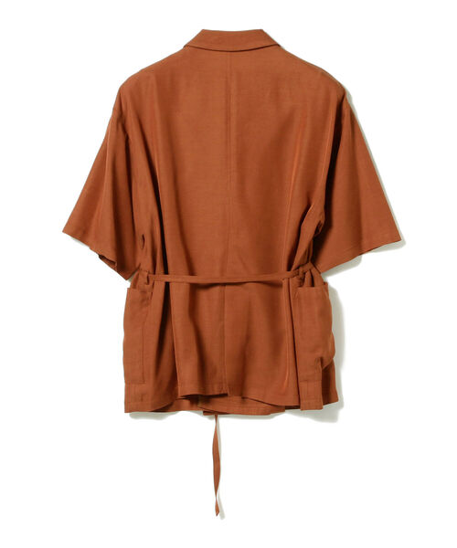 Ray BEAMS（レイビームス）の「Ray BEAMS / ベルテッド ハーフスリーブ ジャケット（テーラードジャケット・レディース・ダークブラウン/イエロー系その他5・ONE SIZE）」の13枚目の写真