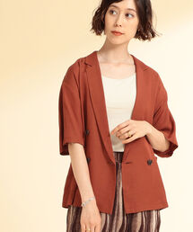 Ray BEAMS | Ray BEAMS / ベルテッド ハーフスリーブ ジャケット(テーラードジャケット)