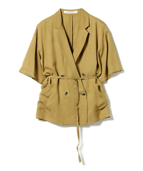 Ray BEAMS（レイビームス）の「Ray BEAMS / ベルテッド ハーフスリーブ ジャケット（テーラードジャケット・レディース・ダークブラウン/イエロー系その他5・ONE SIZE）」の17枚目の写真