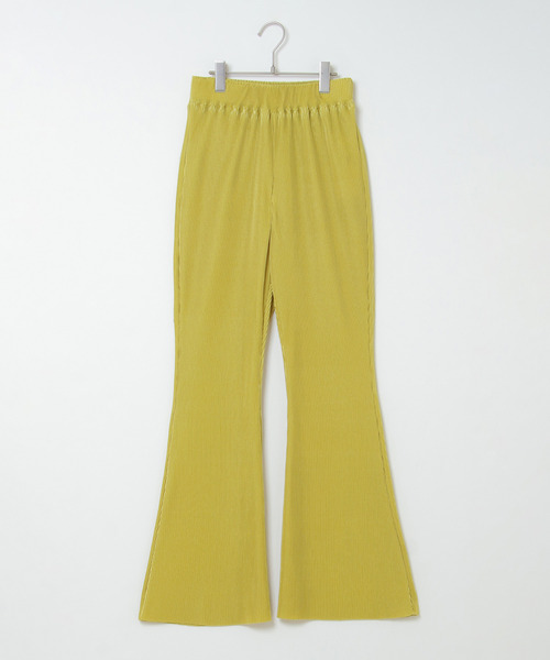 VENCEEXCHANGE（ヴァンスエクスチェンジ）の「セルフカットプリーツフレアパンツ（その他パンツ・レディース・グレー/ブラック/パープル/ライム/ブルー・M）」の2枚目の写真