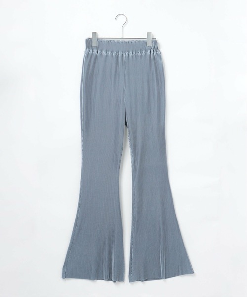 VENCEEXCHANGE（ヴァンスエクスチェンジ）の「セルフカットプリーツフレアパンツ（その他パンツ・レディース・グレー/ブラック/パープル/ライム/ブルー・M）」の4枚目の写真