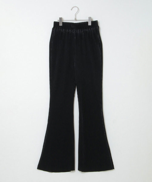 VENCEEXCHANGE（ヴァンスエクスチェンジ）の「セルフカットプリーツフレアパンツ（その他パンツ・レディース・グレー/ブラック/パープル/ライム/ブルー・M）」の3枚目の写真