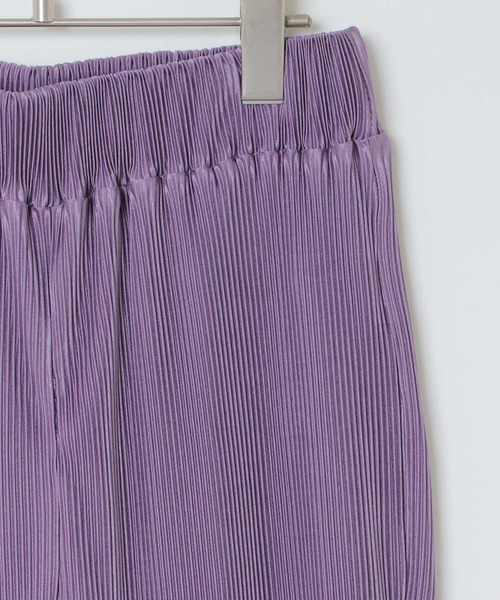 VENCEEXCHANGE（ヴァンスエクスチェンジ）の「セルフカットプリーツフレアパンツ（その他パンツ・レディース・グレー/ブラック/パープル/ライム/ブルー・M）」の10枚目の写真