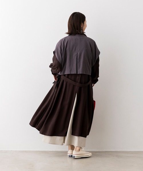 hunch（ハンチ）の「無地 後ろスリット ベスト付き 3WAYデザイン