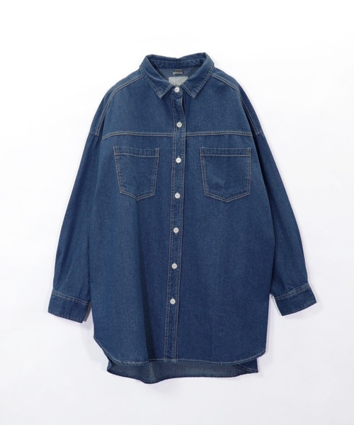 UNDERWRAPS(アンダーラップス)の「UNDERWRAPS / アンダーラップス BIGデニムシャツ (M3)(シャツ/ブラウス・レディース・ケミカルウォッシュ/インディゴブルー・M/L)」の17枚目の写真