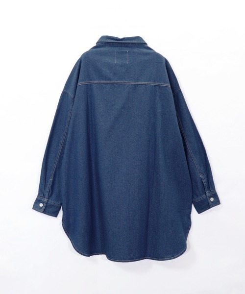 UNDERWRAPS(アンダーラップス)の「UNDERWRAPS / アンダーラップス BIGデニムシャツ (M3)(シャツ/ブラウス・レディース・ケミカルウォッシュ/インディゴブルー・M/L)」の18枚目の写真