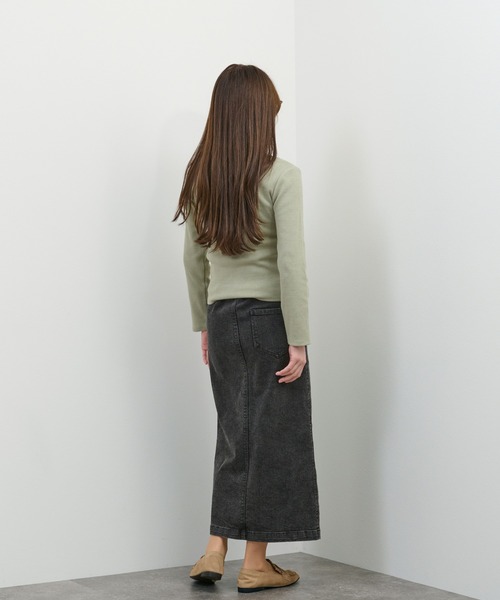 kicuri（キクリ）の「【低身長向けXSサイズ有】前後２WAYショートカシュクールリブトップス（Tシャツ/カットソー・レディース・ライトグリーン・X-SMALL/SMALL）」の3枚目の写真