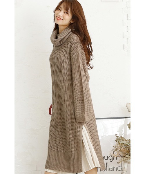 オフタートルニットワンピース