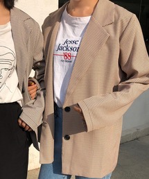 Girly Doll（ガーリードール）の「チェックテーラード ロングジャケット（テーラードジャケット）」