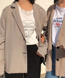 Girly Doll（ガーリードール）の「チェックテーラード ロングジャケット（テーラードジャケット）」