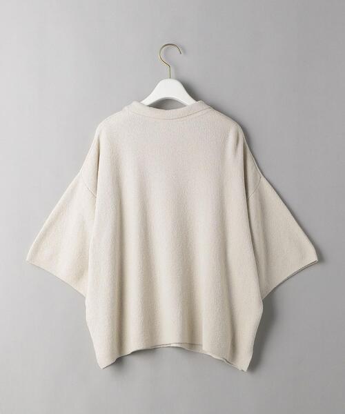 BEAUTY&YOUTH UNITED ARROWS（ビューティーアンドユースユナイテッドアローズ）の「BY ループヤーンスキッパー5分袖ニットプルオーバー -ウォッシャブル-（ニット/セーター・レディース・モカ/ナチュラル・FREE）」の3枚目の写真