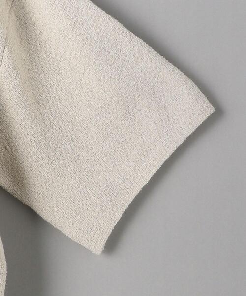 BEAUTY&YOUTH UNITED ARROWS（ビューティーアンドユースユナイテッドアローズ）の「BY ループヤーンスキッパー5分袖ニットプルオーバー -ウォッシャブル-（ニット/セーター・レディース・モカ/ナチュラル・FREE）」の16枚目の写真