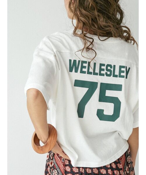 Ungrid（アングリッド）の「バックナンバリングロゴTee（Tシャツ/カットソー・レディース・オフホワイト/オレンジ/ブルー・FREE）」の19枚目の写真