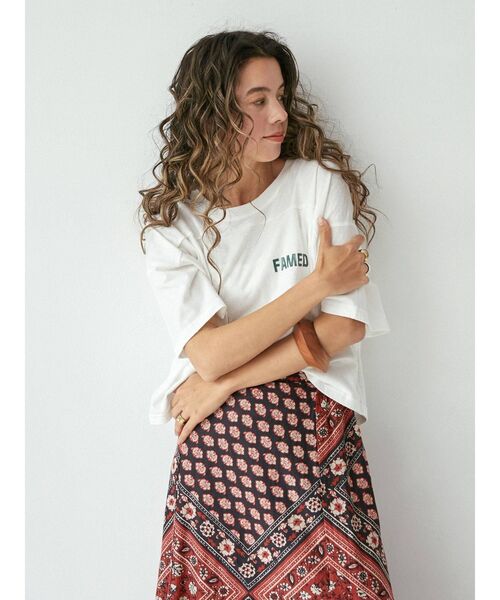 Ungrid（アングリッド）の「バックナンバリングロゴTee（Tシャツ/カットソー・レディース・オフホワイト/オレンジ/ブルー・FREE）」の22枚目の写真