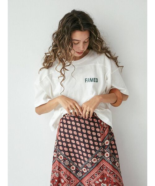 Ungrid（アングリッド）の「バックナンバリングロゴTee（Tシャツ/カットソー・レディース・オフホワイト/オレンジ/ブルー・FREE）」の10枚目の写真