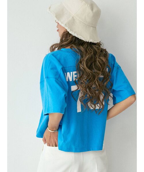 Ungrid（アングリッド）の「バックナンバリングロゴTee（Tシャツ/カットソー・レディース・オフホワイト/オレンジ/ブルー・FREE）」の14枚目の写真