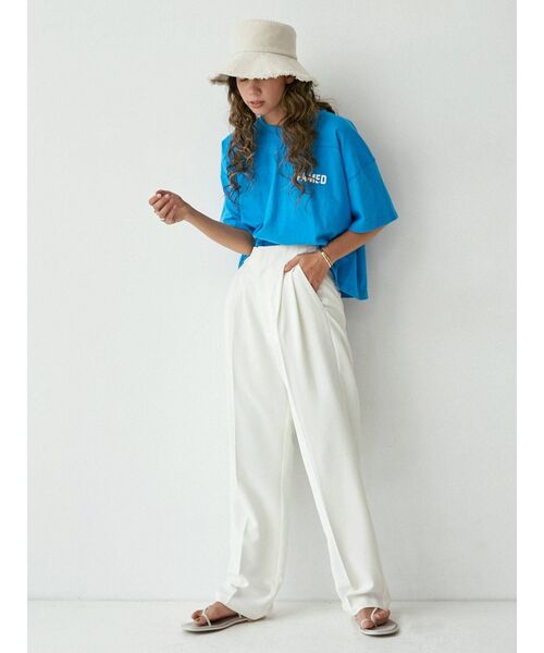 Ungrid（アングリッド）の「バックナンバリングロゴTee（Tシャツ/カットソー・レディース・オフホワイト/オレンジ/ブルー・FREE）」の18枚目の写真