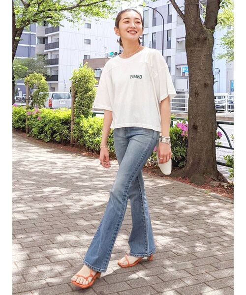 Ungrid（アングリッド）の「バックナンバリングロゴTee（Tシャツ/カットソー・レディース・オフホワイト/オレンジ/ブルー・FREE）」の15枚目の写真