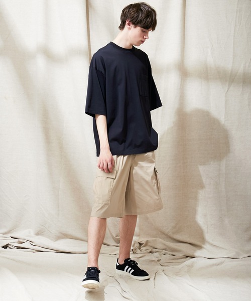 EMMA CLOTHES(エマクローズ)の「コットンナイロンストレッチ ワイドシルエットカーゴショーツ EMMA CLOTHES(その他パンツ・メンズ・ライラック/ブラック/ベージュ・L/M)」の19枚目の写真