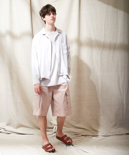 EMMA CLOTHES(エマクローズ)の「コットンナイロンストレッチ ワイドシルエットカーゴショーツ EMMA CLOTHES(その他パンツ・メンズ・ライラック/ブラック/ベージュ・L/M)」の8枚目の写真