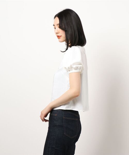 LODISPOTTO(ロディスポット)の「レースカラーふんわりパフブラウス(シャツ/ブラウス・レディース・ピンクベージュ/ホワイト・MEDIUM)」の3枚目の写真