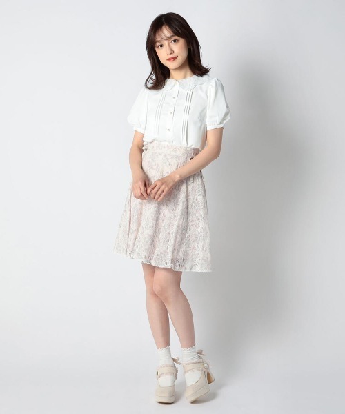 LODISPOTTO(ロディスポット)の「レースカラーふんわりパフブラウス(シャツ/ブラウス・レディース・ピンクベージュ/ホワイト・MEDIUM)」の11枚目の写真