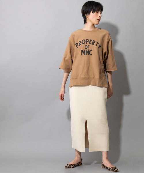 Munich(ミューニック)の「バイオウォッシュフレンチテリー ロゴプリントスウェット(スウェット・レディース・アイボリー/ダークグレー/キャメル・FREE)」の7枚目の写真