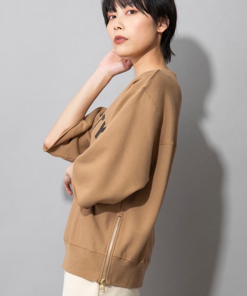 Munich(ミューニック)の「バイオウォッシュフレンチテリー ロゴプリントスウェット(スウェット・レディース・アイボリー/ダークグレー/キャメル・FREE)」の17枚目の写真