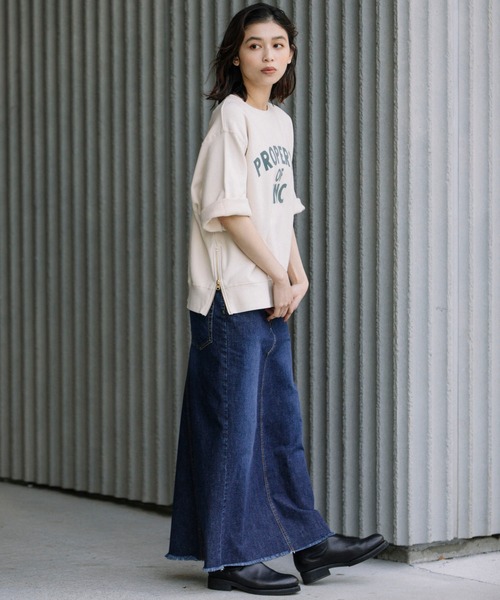 Munich(ミューニック)の「バイオウォッシュフレンチテリー ロゴプリントスウェット(スウェット・レディース・アイボリー/ダークグレー/キャメル・FREE)」の22枚目の写真