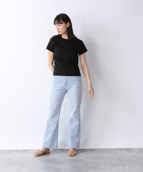 JEANASIS（ジーナシス）の「シルケットスムースコンパクトＴ/952235（Tシャツ/カットソー・レディース・ホワイト/ブラック/ピンク系その他・FREE）」の7枚目の写真