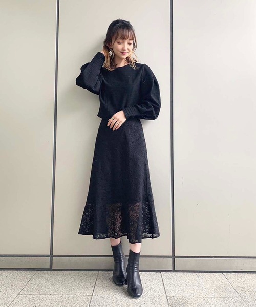 FREE'S MART（フリーズマート）の「【Sシリーズ対応】◇ハイウエストレースマーメードスカート（スカート・レディース・ホワイト/ブラック/ブラウン/パープル・SMALL/MEDIUM）」の15枚目の写真