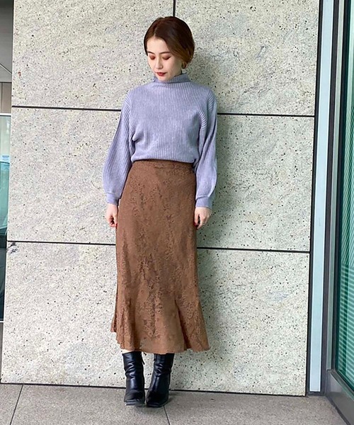 FREE'S MART（フリーズマート）の「【Sシリーズ対応】◇ハイウエストレースマーメードスカート（スカート・レディース・ホワイト/ブラック/ブラウン/パープル・SMALL/MEDIUM）」の19枚目の写真