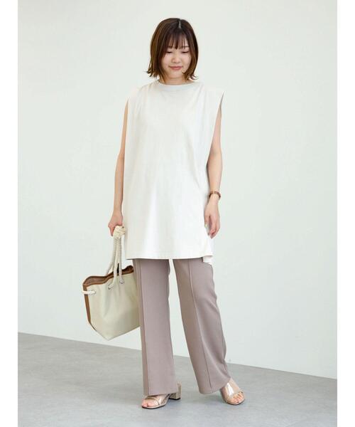 Green　Parks（グリーンパークス）の「センターシームソフトフレアカットパンツ＊（その他パンツ・レディース・ブラック/ピンク/イエロー/モカ/ホワイト系その他2・FREE）」の16枚目の写真