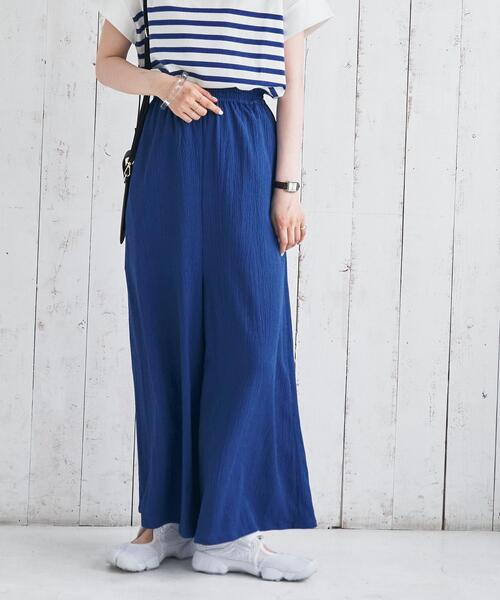 coen（コーエン）の「クレープサラサラスカーチョ#（その他パンツ・レディース・ホワイト系その他/コバルトブルー/テラコッタ/ブルー系その他2・MEDIUM/LARGE）」の9枚目の写真