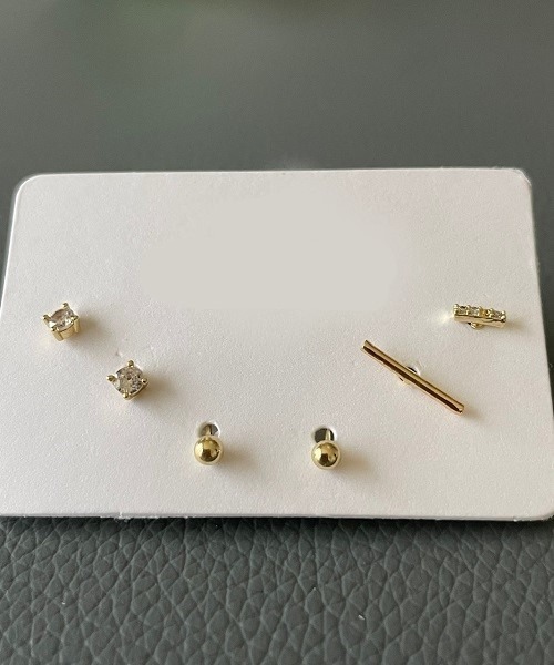 Ritomo De Ricco（リトモ・デ・リコ）の「プチピアス3点セット金アレ対応SV925（ピアス（両耳用）・レディース・シルバー/ゴールド・FREE）」の9枚目の写真