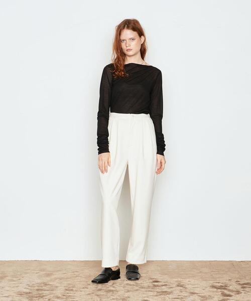 AEWEN MATOPH（イウエン マトフ）の「＜AEWEN MATOPH（イウエン マトフ）＞シアー ボートネック カットソー（Tシャツ/カットソー・レディース・ホワイト/ブラック/ピンク・FREE）」の6枚目の写真